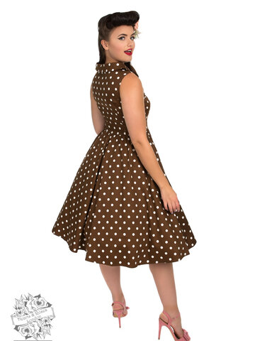 Tip na darček Retro pin up šaty Biele bodky